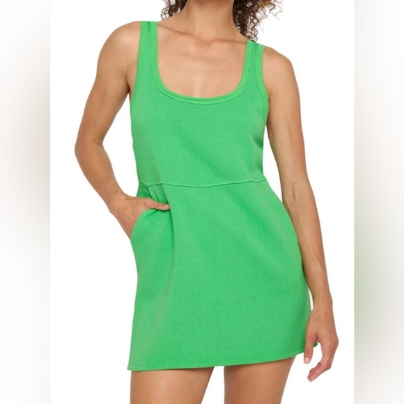 SPIRITUAL GANGSTER Alessia Racerback Mini Dress in Palm Green Sz Small - Picture 1 of 5
